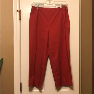 Talbots red crop pants, size 10 petite